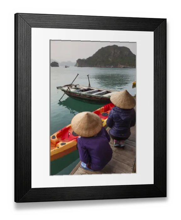 Framed Print : Vietnam, Halong Bay, floating fishing village, floating market Framed Print : Vietnam, Halong Bay, floating fishing village, floating market