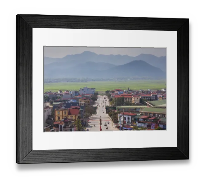 Framed Print : Vietnam, Dien Bien Phu, city view from the Victory Monument