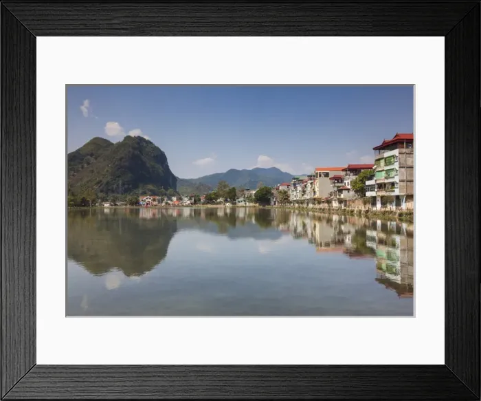 Framed Print : Vietnam, Thuan Chau, town view Framed Print : Vietnam, Thuan Chau, town view