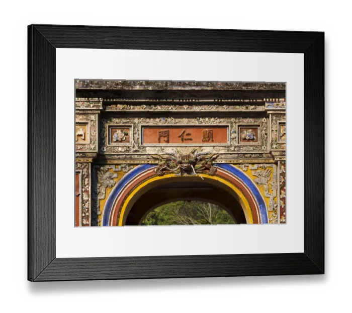 Framed Print : Vietnam, Hue, Hue Imperial City, East Gate, Hien Nhon Gate detail Framed Print : Vietnam, Hue, Hue Imperial City, East Gate, Hien Nhon Gate detail