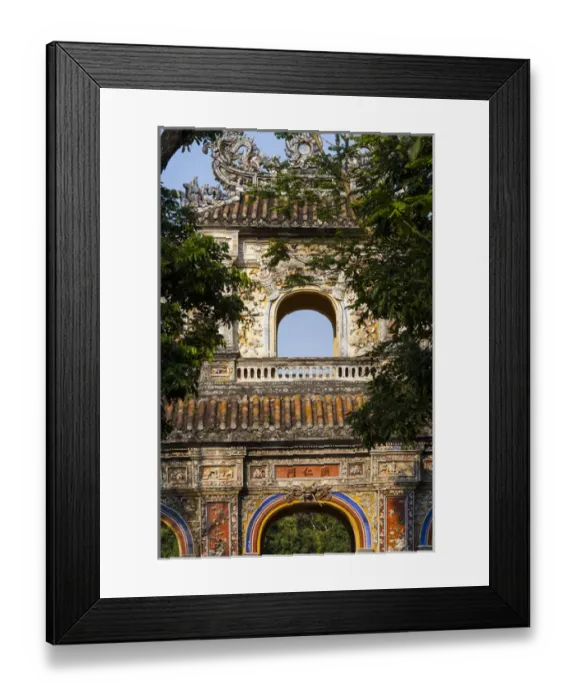 Framed Print : Vietnam, Hue, Hue Imperial City, East Gate, Hien Nhon Gate detail Framed Print : Vietnam, Hue, Hue Imperial City, East Gate, Hien Nhon Gate detail