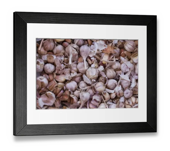 Framed Print : Vietnam, Dien Bien Phu, city market, garlic Framed Print : Vietnam, Dien Bien Phu, city market, garlic