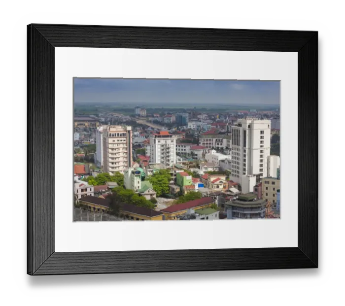 Framed Print : Vietnam, Hue, elevated city view Framed Print : Vietnam, Hue, elevated city view