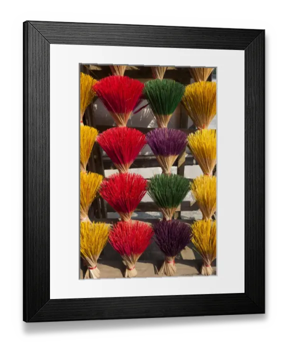 Framed Print : Vietnam, Hue, arrangement of incense sticks