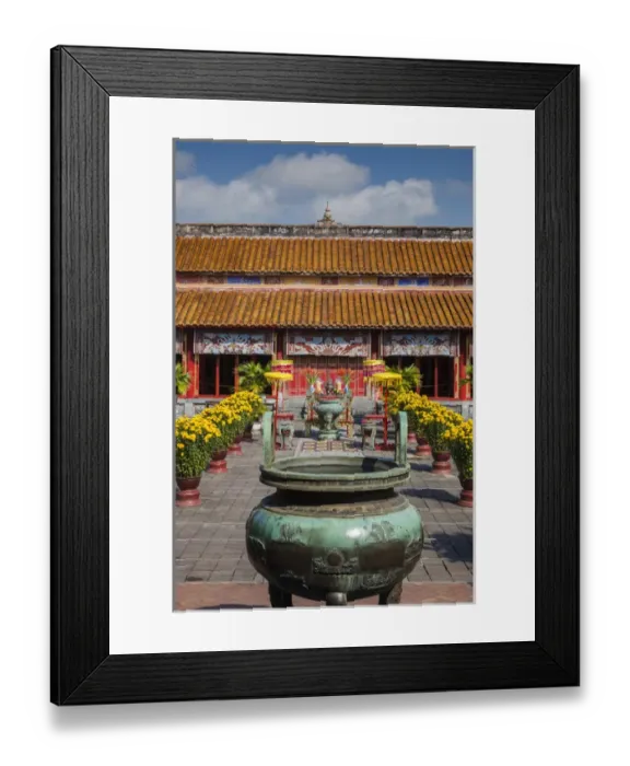 Framed Print : Vietnam, Hue, Hue Imperial City, To Mieu Temple Complex, exterior Framed Print : Vietnam, Hue, Hue Imperial City, To Mieu Temple Complex, exterior
