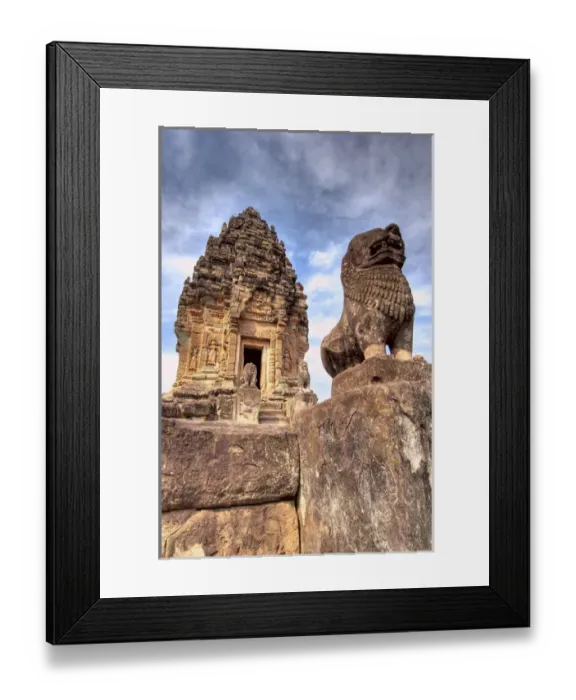 Framed Print : Cambodia, Angkor Wat. View of Bakong Temple