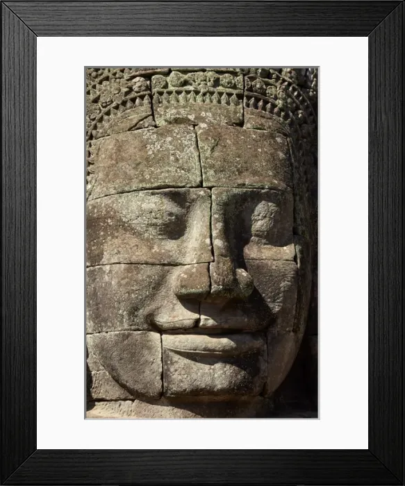 Framed Print : Face thought to depict Bodhisattva Avalokiteshvara, Bayon temple ruins, Angkor Thom Framed Print : Face thought to depict Bodhisattva Avalokiteshvara, Bayon temple ruins, Angkor Thom