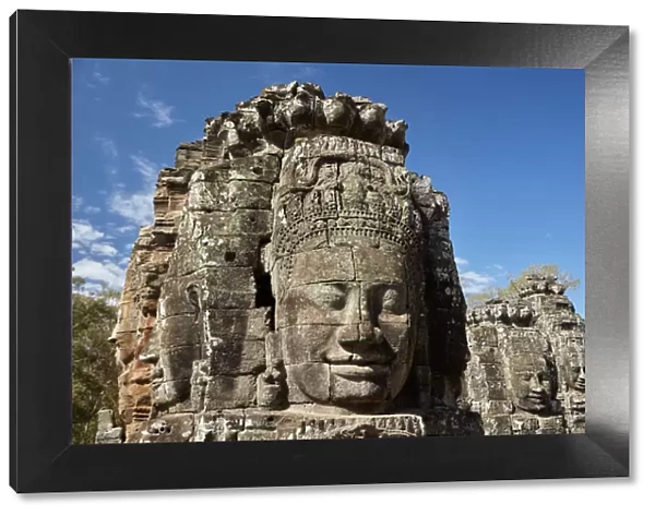 Faces thought to depict Bodhisattva Avalokiteshvara, Bayon temple ruins, Angkor Thom