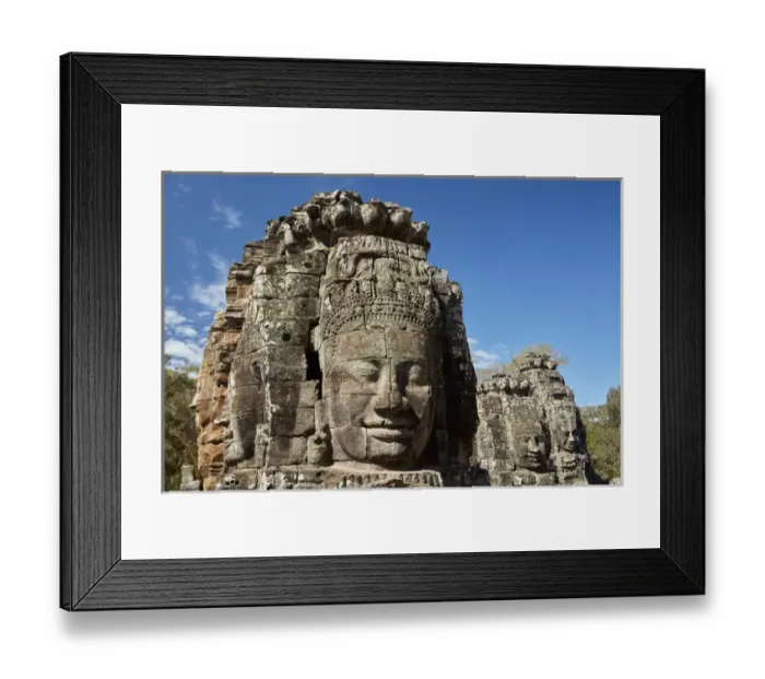 Framed Print : Faces thought to depict Bodhisattva Avalokiteshvara, Bayon temple ruins, Angkor Thom Framed Print : Faces thought to depict Bodhisattva Avalokiteshvara, Bayon temple ruins, Angkor Thom