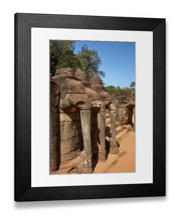 Framed Print : The Terrace of the Elephants, Angkor Thom (12th century temple complex), Angkor World Heritage Site Framed Print : The Terrace of the Elephants, Angkor Thom (12th century temple complex), Angkor World Heritage Site