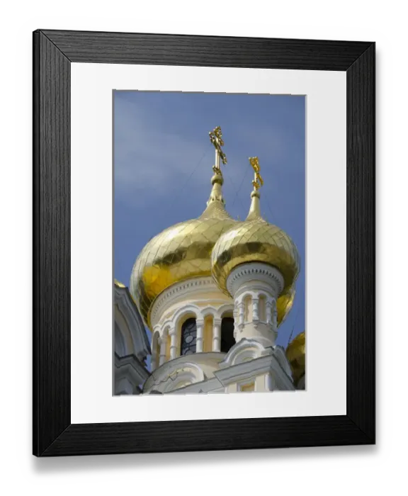Framed Print : Ukraine, Yalta. Exterior of Saint Alexander Nevsky Cathedral, typical Russian architecture, c Framed Print : Ukraine, Yalta. Exterior of Saint Alexander Nevsky Cathedral, typical Russian architecture, c