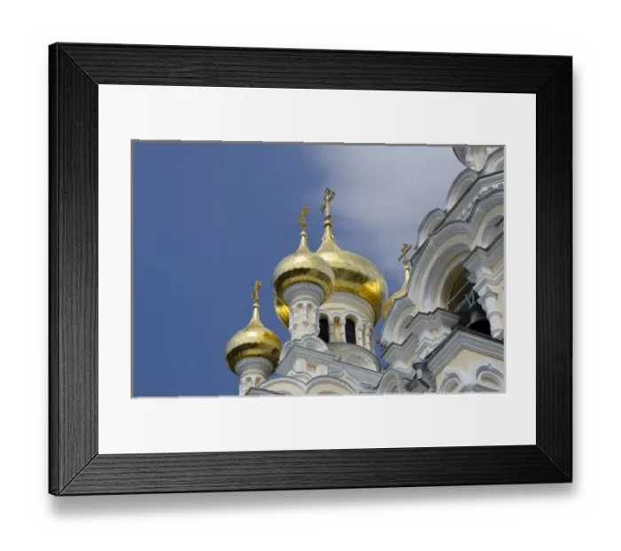Framed Print : Ukraine, Yalta. Exterior of Saint Alexander Nevsky Cathedral, typical Russian architecture, c Framed Print : Ukraine, Yalta. Exterior of Saint Alexander Nevsky Cathedral, typical Russian architecture, c