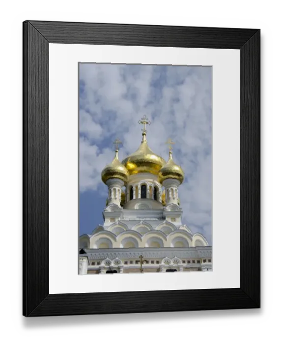 Framed Print : Ukraine, Yalta. Exterior of Saint Alexander Nevsky Cathedral, typical Russian architecture, c Framed Print : Ukraine, Yalta. Exterior of Saint Alexander Nevsky Cathedral, typical Russian architecture, c