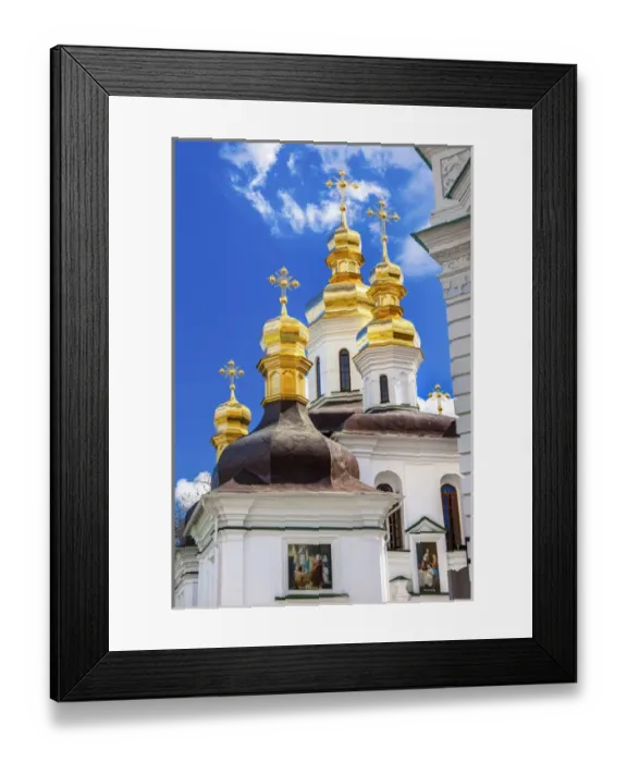 Framed Print : Ornate Crosses Gold Domes Church Birth Blessed Virgin Holy Assumption Pechrsk Lavra Cathedral Kiev Ukraine Framed Print : Ornate Crosses Gold Domes Church Birth Blessed Virgin Holy Assumption Pechrsk Lavra Cathedral Kiev Ukraine