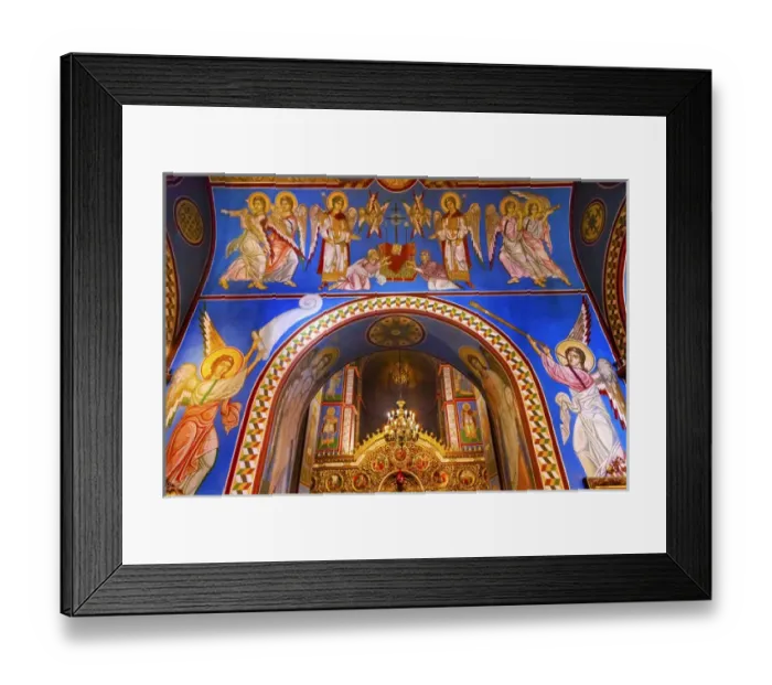 Framed Print : Ancient Mosaics Golden Sreen Icons Basilica Saint Michael Monastery Cathedral Kiev Ukraine