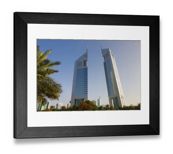 Framed Print : Emirate Twin Towers, Dubai, United Arab Emirates Framed Print : Emirate Twin Towers, Dubai, United Arab Emirates