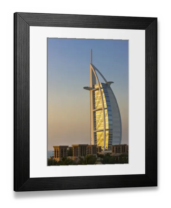 Framed Print : Burj Al Arab Hotel, famous building in Dubai, UAE
