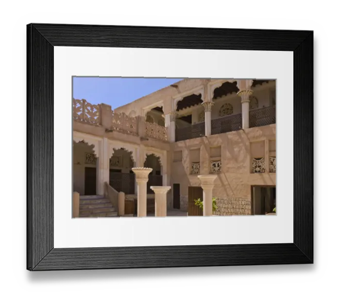 Framed Print : Traditional house in Bastakia Quarter, old town, Dubai, UAE Framed Print : Traditional house in Bastakia Quarter, old town, Dubai, UAE