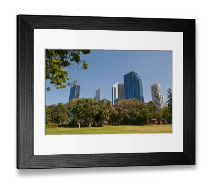 Framed Print : Skyline of new buildings in Perth in Western Australia Australia