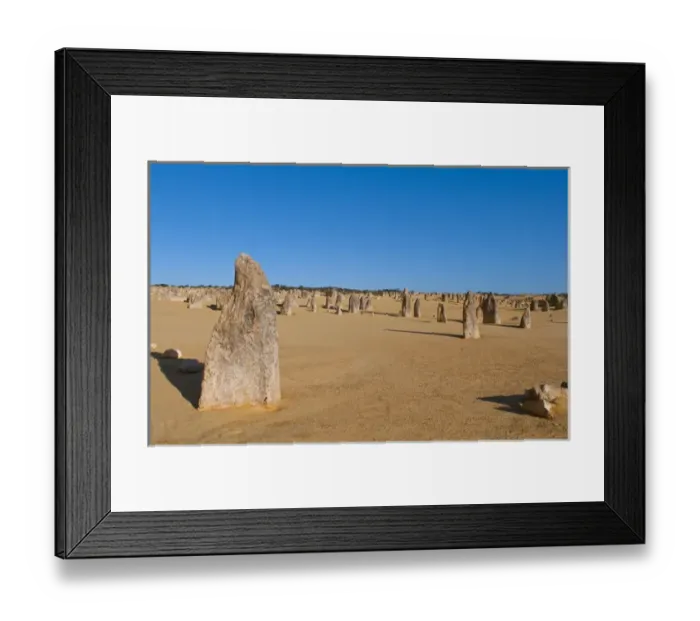 Framed Print : The Pinnacles a famous rock formation in Nambung National Park in Western Australia