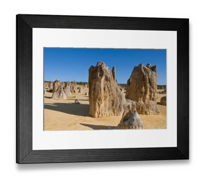 Framed Print : The Pinnacles a famous rock formation in Nambung National Park in Western Australia Framed Print : The Pinnacles a famous rock formation in Nambung National Park in Western Australia