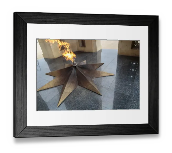 Framed Print : Azerbaijan, Baku. The Eternal Flame memorial in Dagustu park Framed Print : Azerbaijan, Baku. The Eternal Flame memorial in Dagustu park