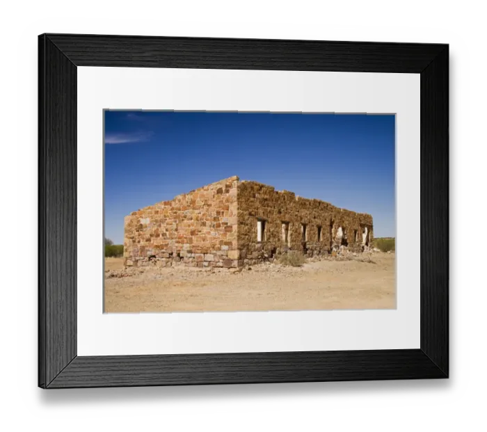 Framed Print : Algebuckina Railway Station Ruins (Old Ghan Railway), Oodnadatta Track, Outback, South Australia Framed Print : Algebuckina Railway Station Ruins (Old Ghan Railway), Oodnadatta Track, Outback, South Australia