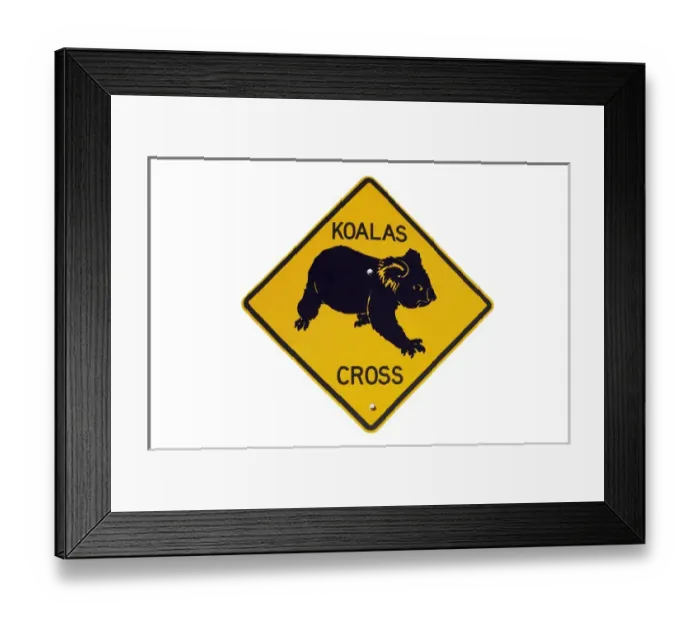 Framed Print : Iconic yellow Kiwi warning sign, New Zealand Framed Print : Iconic yellow Kiwi warning sign, New Zealand