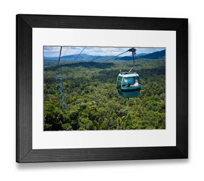 Framed Print : Cairns, Australia, Kuranda Rainforest Skyrail in West Queensland