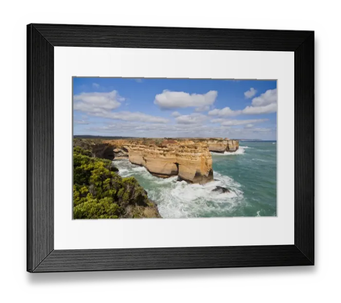 Framed Print : The coastline near Loch Ard Gorge, view towards Elephant Rock, Great Ocean Road, Australia Framed Print : The coastline near Loch Ard Gorge, view towards Elephant Rock, Great Ocean Road, Australia