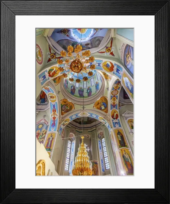 Framed Print : Saint George Cathedral Interior Dome Vydubytsky Monastery Kiev Ukraine