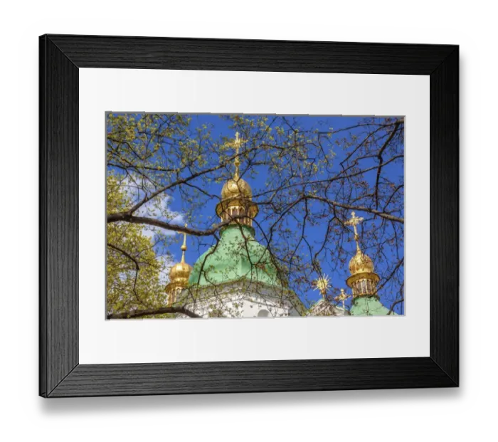Framed Print : Saint Sophia Sofia Cathedral Spires Golden Dome Sofiyskaya Square Kiev Ukraine Framed Print : Saint Sophia Sofia Cathedral Spires Golden Dome Sofiyskaya Square Kiev Ukraine