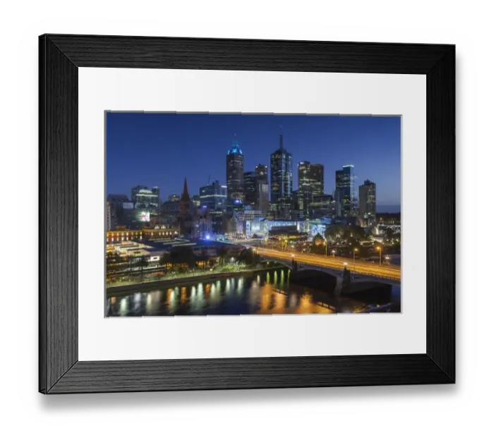 Framed Print : Australia, Victoria, VIC, Melbourne, skyline with Yarra River and Princess Bridge Framed Print : Australia, Victoria, VIC, Melbourne, skyline with Yarra River and Princess Bridge