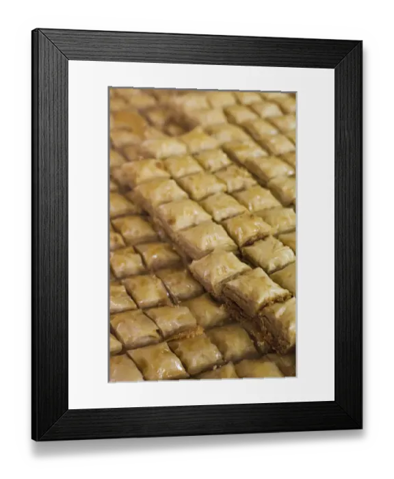 Framed Print : Australia, Victoria, VIC, Melbourne, Prahan, Prahan Market, baklava Middle Eastern pastry Framed Print : Australia, Victoria, VIC, Melbourne, Prahan, Prahan Market, baklava Middle Eastern pastry
