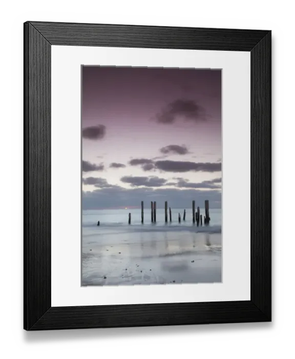 Framed Print : Australia, South Australia, Fleurieu Peninsula, Port Willunga, old jetty, dusk Framed Print : Australia, South Australia, Fleurieu Peninsula, Port Willunga, old jetty, dusk