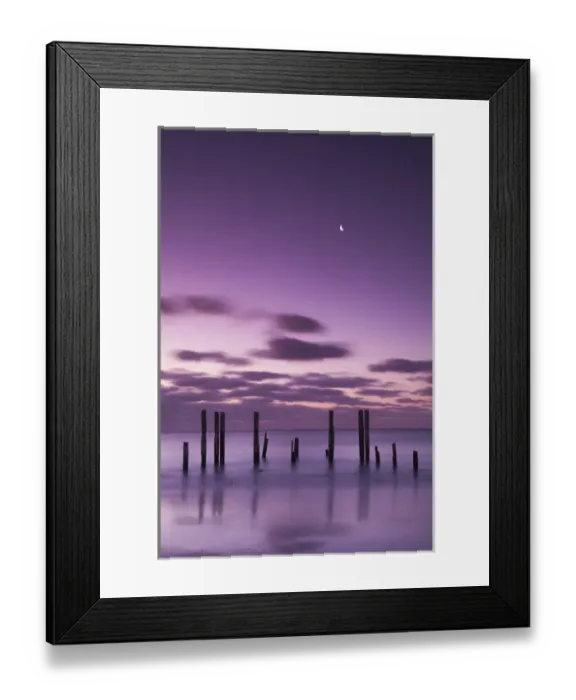Framed Print : Australia, South Australia, Fleurieu Peninsula, Port Willunga, old jetty, dusk Framed Print : Australia, South Australia, Fleurieu Peninsula, Port Willunga, old jetty, dusk