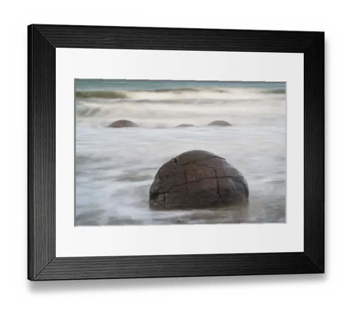Framed Print : South Pacific, New Zealand, South Island, Moeraki