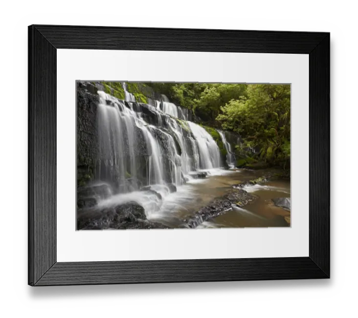 Framed Print : Purakaunui Falls, Catlins, South Otago, South Island, New Zealand