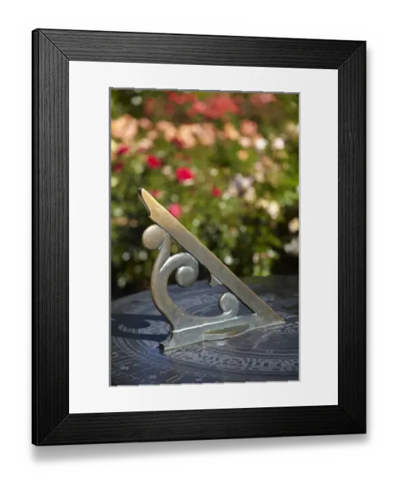 Framed Print : Sundial, Central Rose Garden, Christchurch Botanic Gardens, Hagley Park, Christchurch