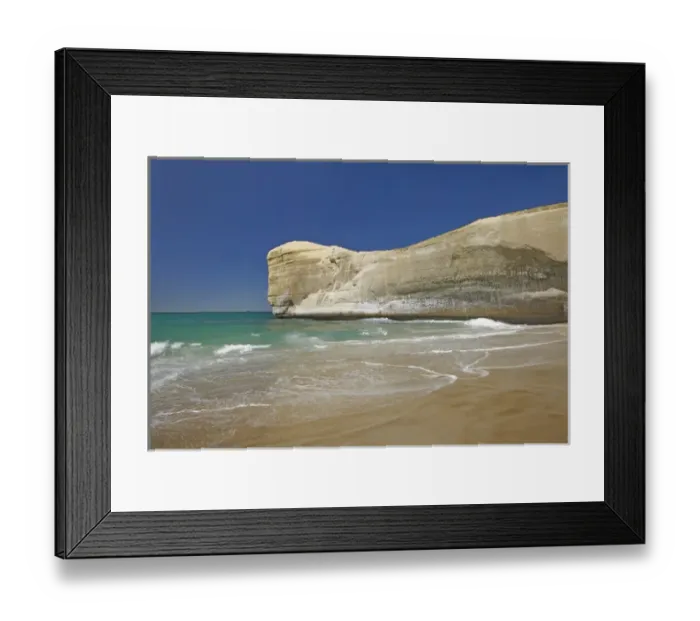Framed Print : Boy playing at Tunnel Beach, Dunedin, South Island, New Zealand (MR)
