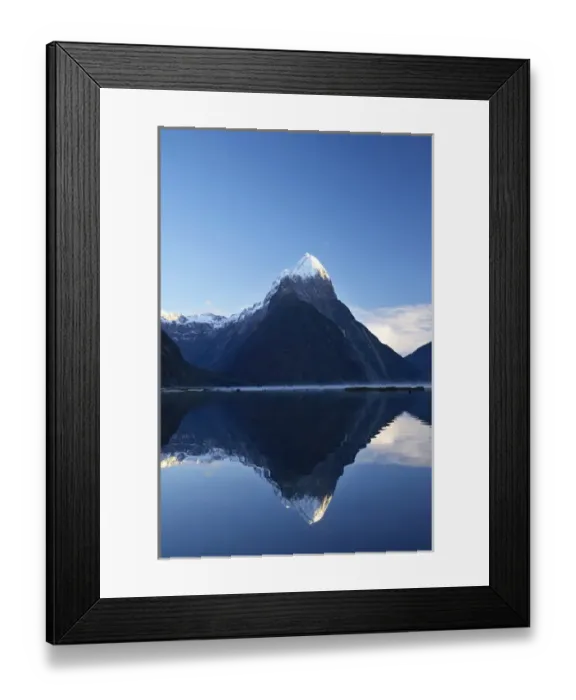 Framed Print : Early light on Mitre Peak, Milford Sound, Fiordland National Park, South Island