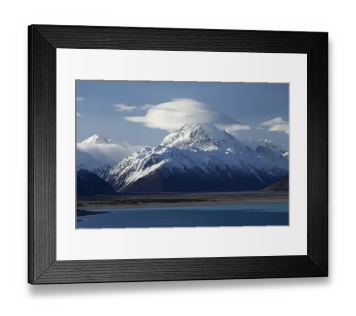 Framed Print : Aoraki Mount Cook and Lake Pukaki, Mackenzie Country, South Canterbury, South Island Framed Print : Aoraki Mount Cook and Lake Pukaki, Mackenzie Country, South Canterbury, South Island