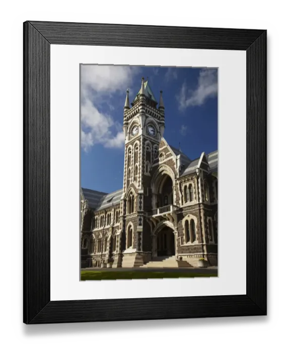 Framed Print : Clock Tower, Registry Building, University of Otago, Dunedin, South Island, New Zealand
