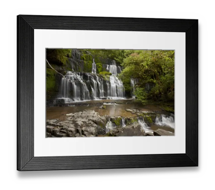 Framed Print : Purakaunui Falls, Catlins, South Otago, South Island, New Zealand