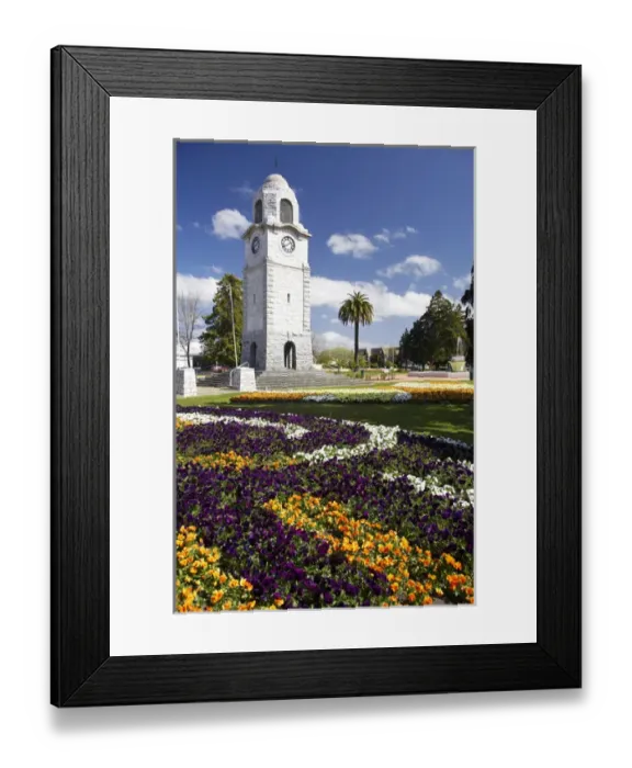 Framed Print : New Zealand, South Island, Marlborough, Blenheim, Memorial Clock Tower, Seymour Square