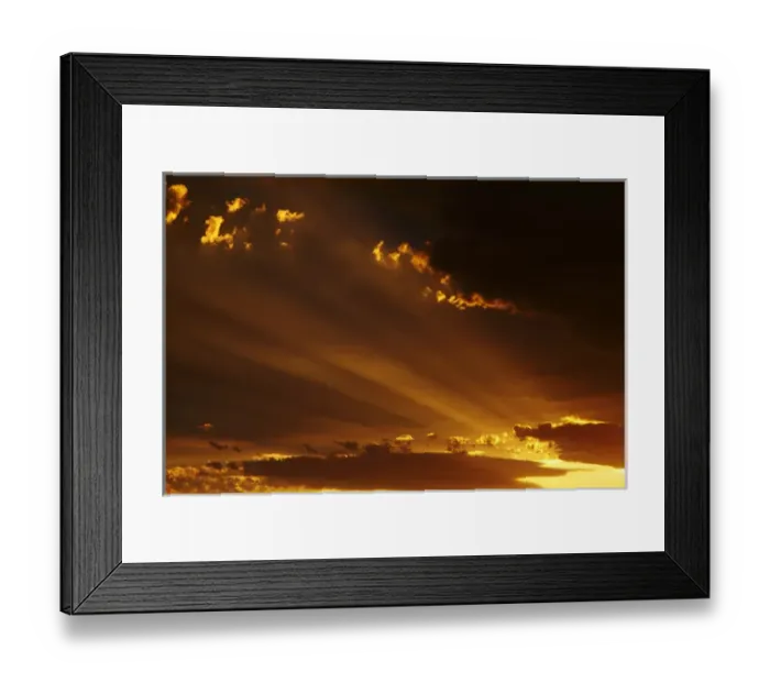 Framed Print : Spectacular sunset over Mossburn, Southland, South Island, New Zealand