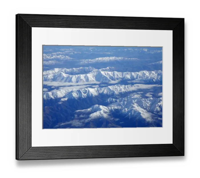 Framed Print : Kaikoura Ranges, South Island, New Zealand - aerial Framed Print : Kaikoura Ranges, South Island, New Zealand - aerial