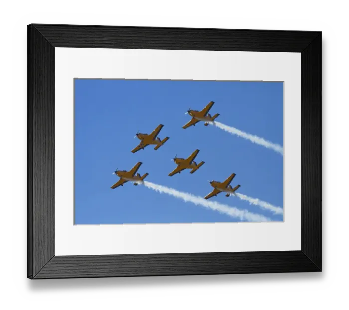 Framed Print : The Red Checkers Aerobatic Display Team with CT-4B Airtrainers