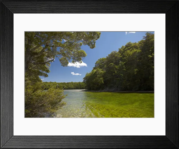 Framed Print : Mararoa River, below South Mavora Lake, Southland, South Island, New Zealand