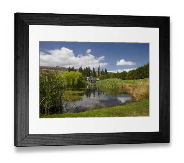Framed Print : The Shed and pond, Northburn Vineyard, Central Otago, South Island, New Zealand Framed Print : The Shed and pond, Northburn Vineyard, Central Otago, South Island, New Zealand